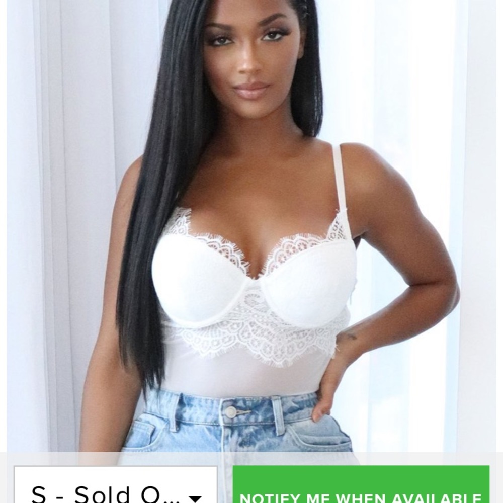 White Fashion Nova Bodysuit